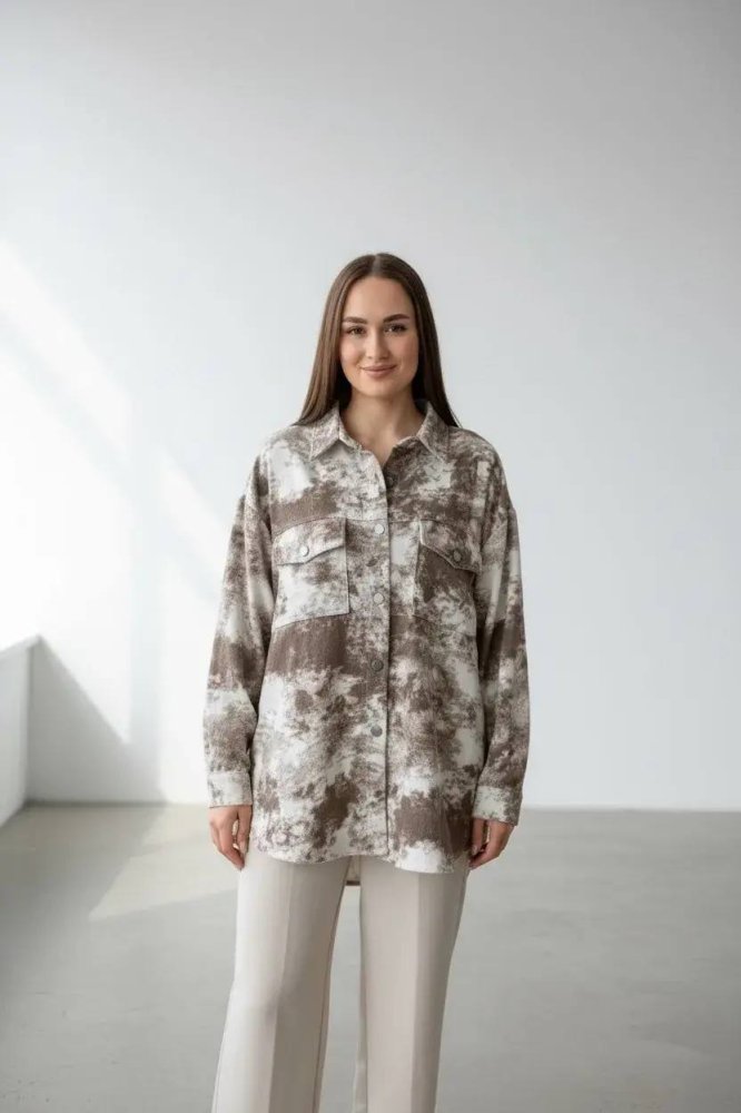 Рубашка с накладными карманами 72461881\1013