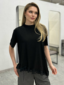 Футболка с кружевом 72461861\15