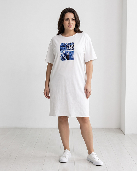 Платье - футболка с принтом SHOPDAANNA 72463565\751