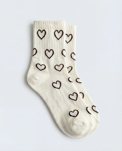 Носки с сердечками 72462531\751