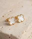 Серьги гвоздики клевер 72462308\718