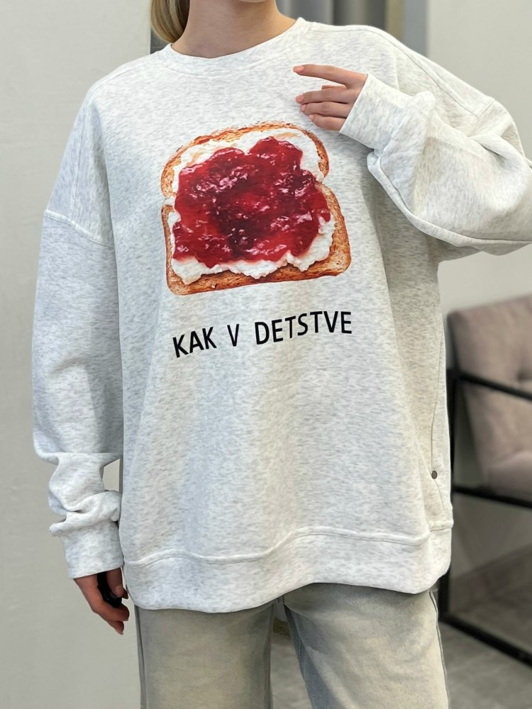 Свитшот с принтом (Корея) 72462131\1225