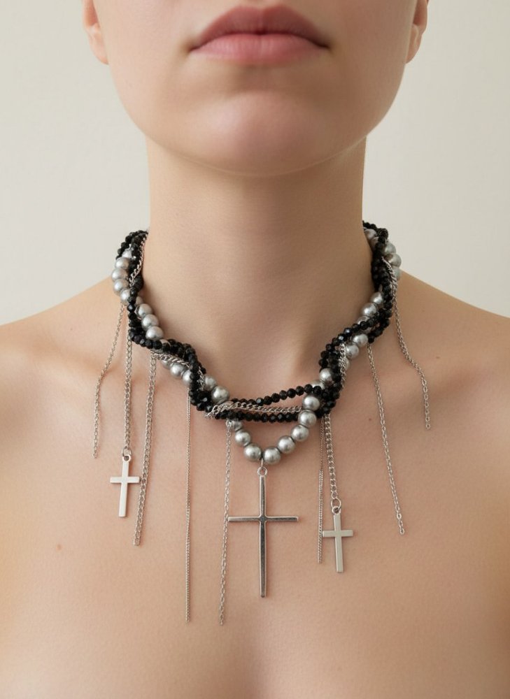 Бусы многослойные из искусственного жемчуга 72461463\15