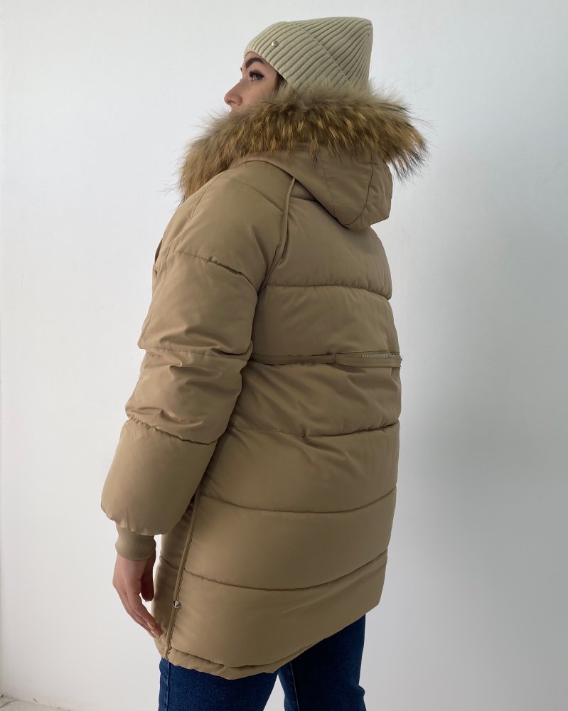 Куртка удлиненная с капюшоном (зима) 72430499\19