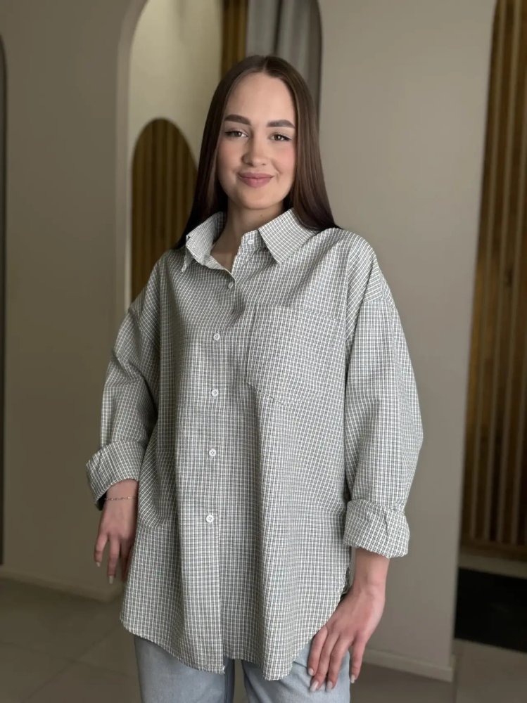 Рубашка в клетку (хлопок) 72461885\339