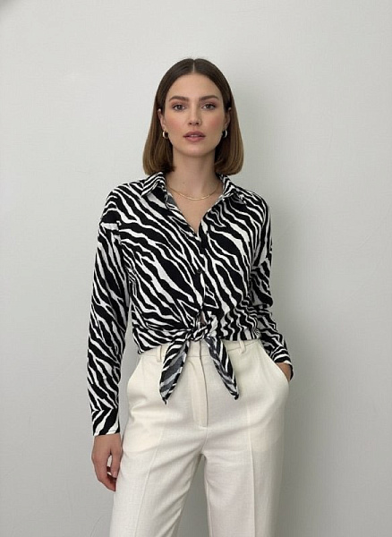 Рубашка SHOPDAANNA с анималистичным принтом 72456102\33