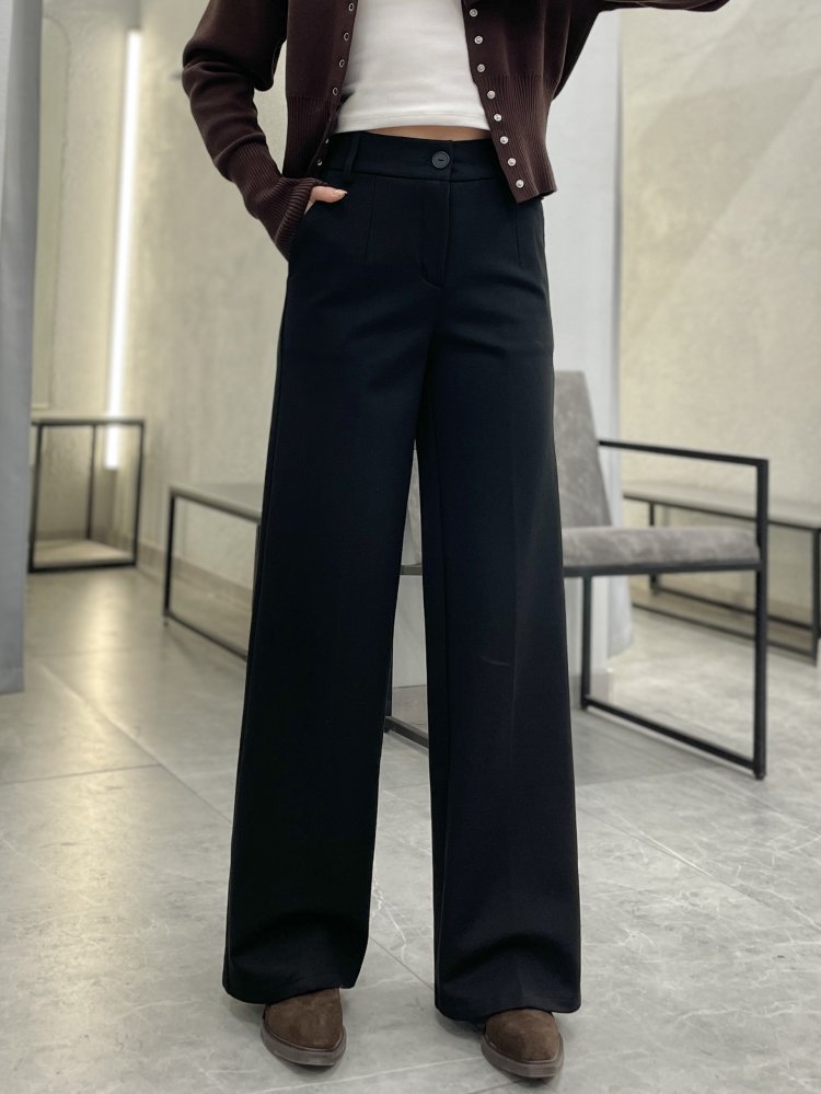 Брюки прямого кроя с начесом 72460867\15