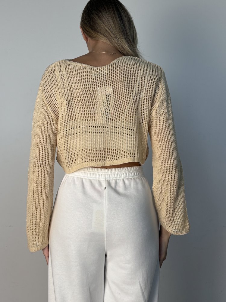 Джемпер укороченный сетка 72454279\717