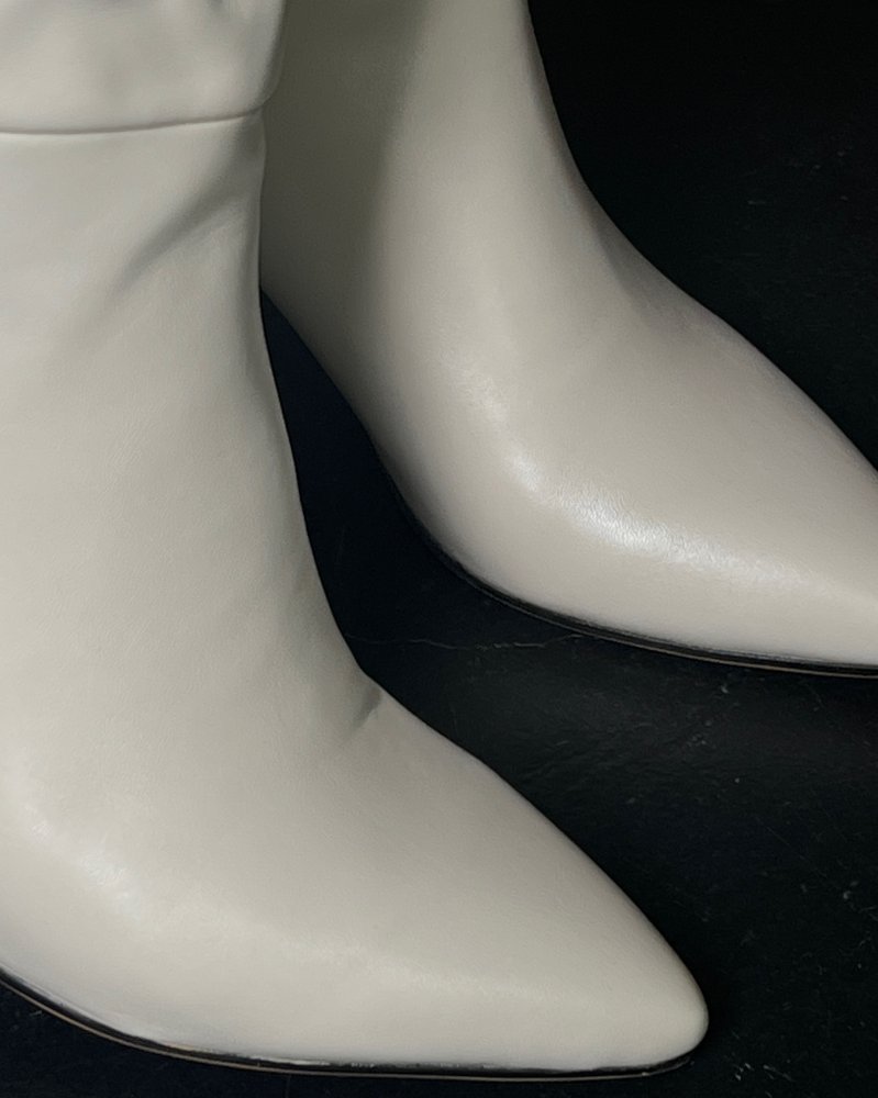 Ботфорты на каблуке с острым носом,утепленные флисом 72448055\1015