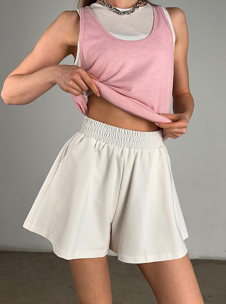 Шорты-юбка SHOPDAANNA  (футер 2х нитка) 72460005\751