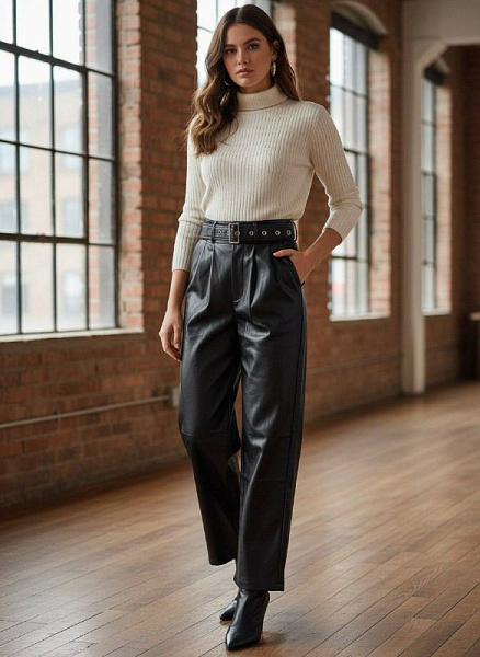 Брюки (искусственная кожа) 72460859\15