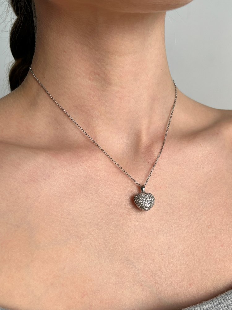 Цепочка с сердцем из титановой стали 72459628\448