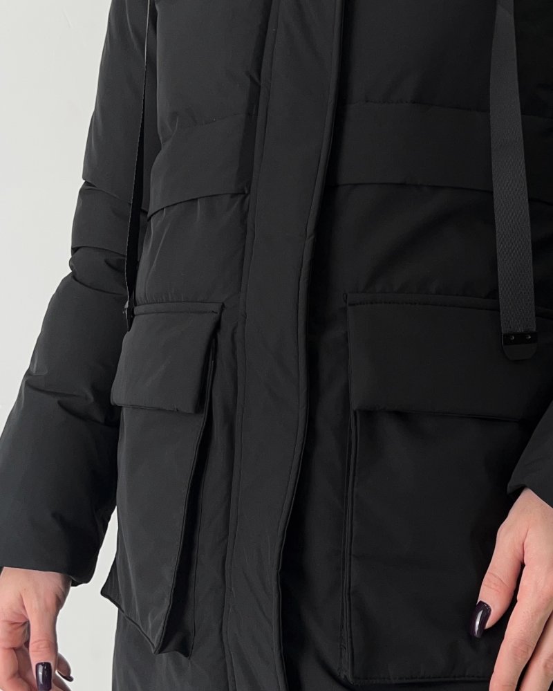 Куртка удлиненная с капюшоном (зима) 72430802\15