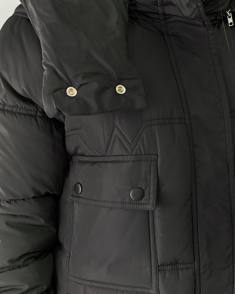 Куртка удлиненная с капюшоном (зима) 72430793\15