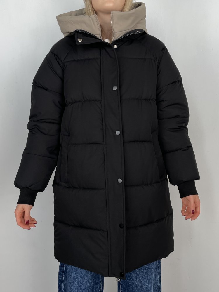 Пуховик удлиненный с капюшоном (зима) 72455726\15