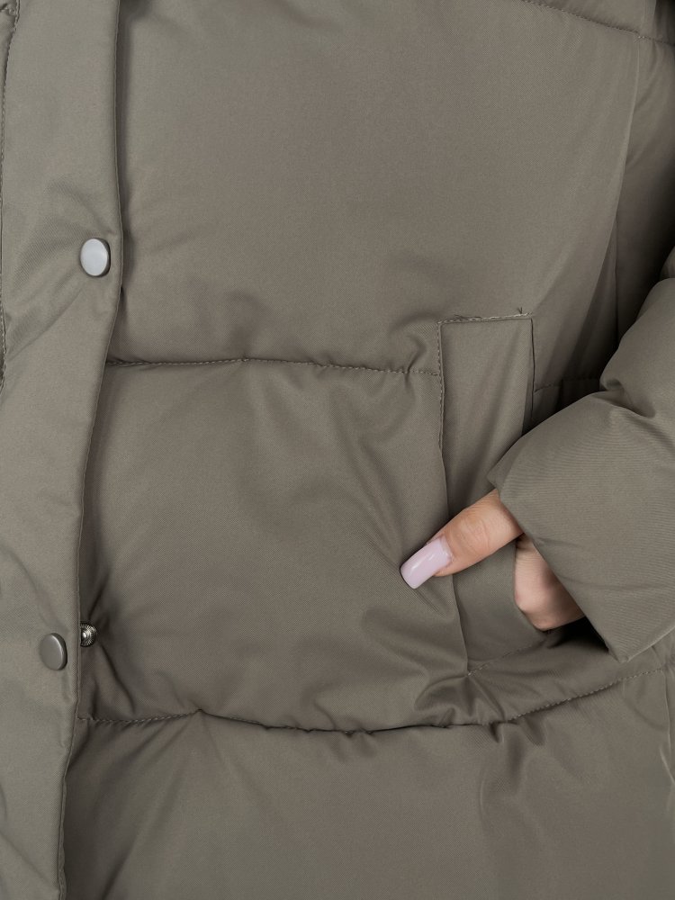 Пуховик удлиненный с капюшоном (зима) 72455725\709