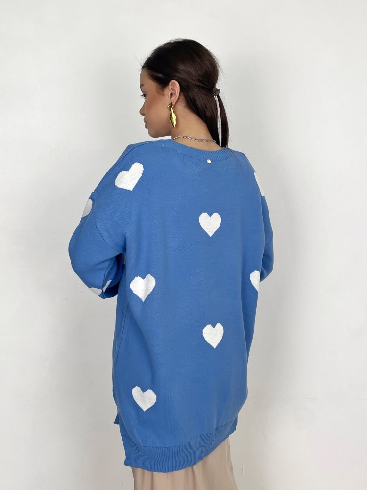 Джемпер с сердечками оversizе Турция 72458040\20