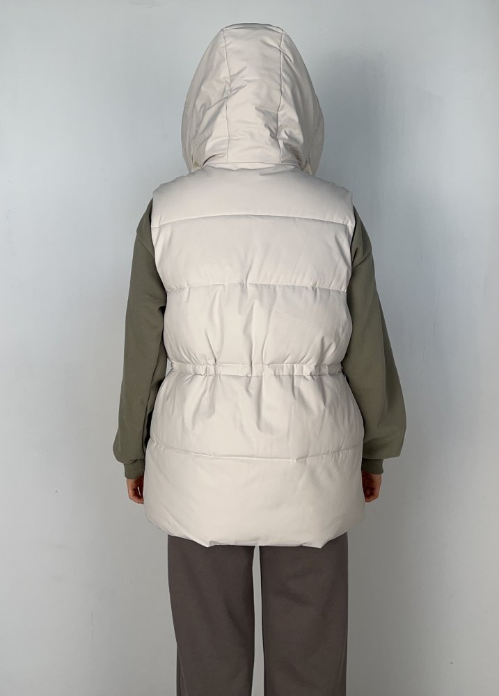 Жилет удлиненный с капюшоном 72455211\751