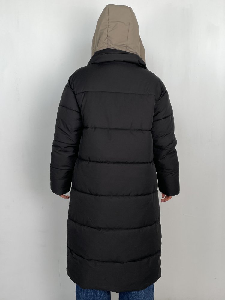 Пуховик удлиненный с капюшоном (зима) 72455725\15