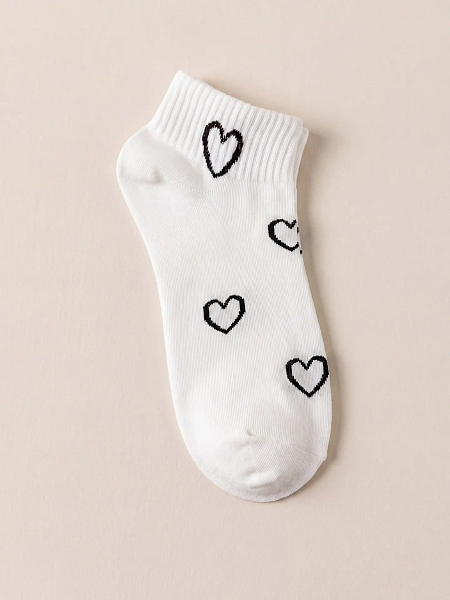 Носки короткие с сердечками 72462513\25