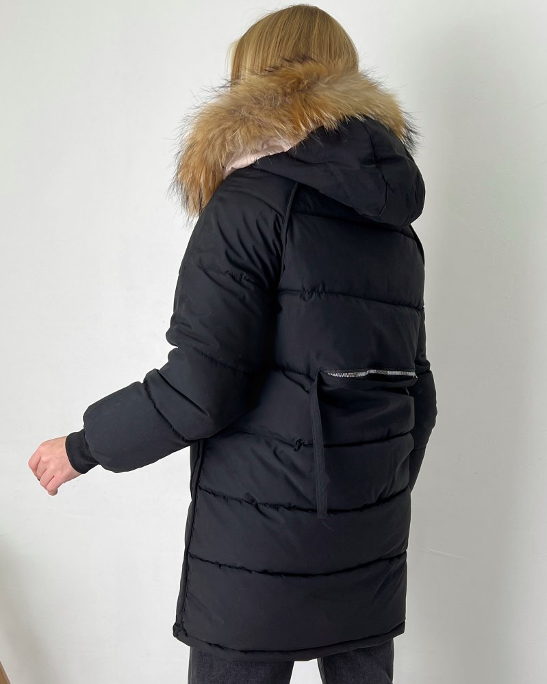 Куртка удлиненная с капюшоном (зима) 72430499\15