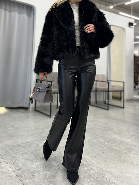 Брюки клеш (искусственная кожа) 72460641\15