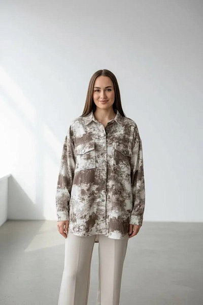 Рубашка с накладными карманами 72461881\1013