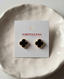 Серьги гвоздики клевер 72462310\881