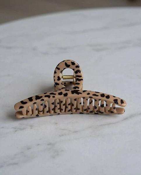 Заколка краб для волос с леопардовым принтом 72455821\19