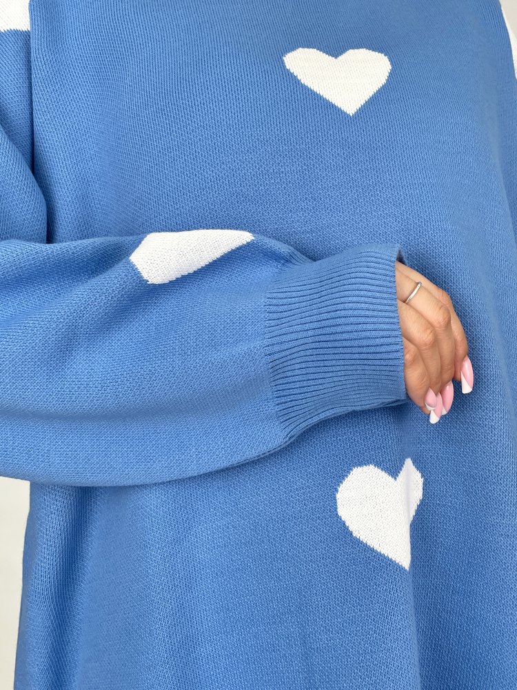 Джемпер с сердечками оversizе Турция 72458040\20