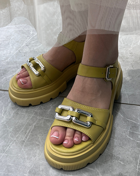 Сандалии на массивной подошве (Натуральная кожа) 72437202\434