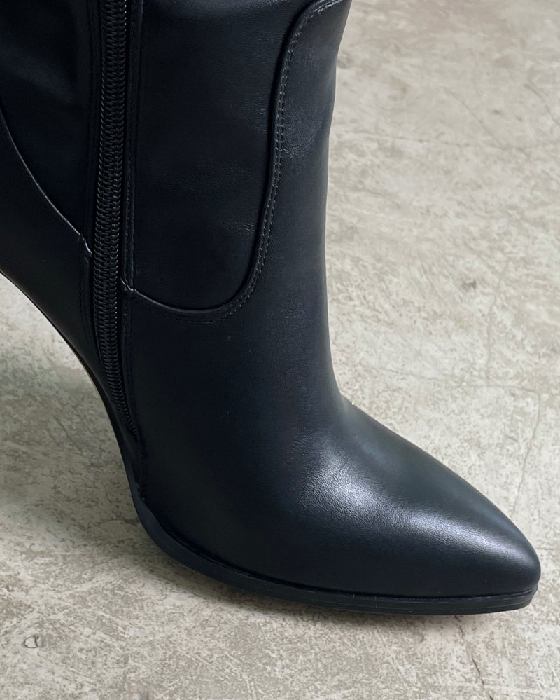 Сапоги на каблуке с острым носом, утепленные флисом 72448058\15