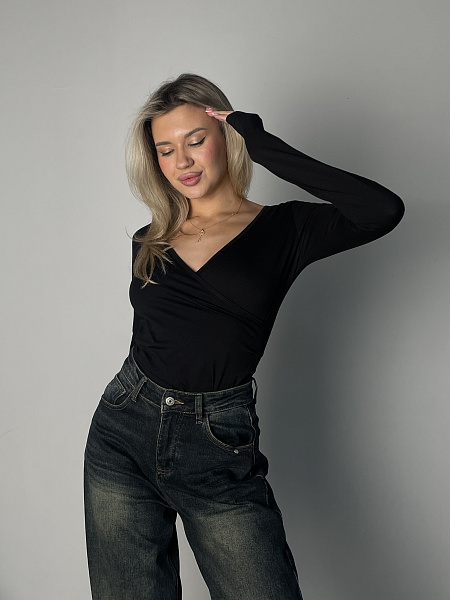 Лонгслив на запах SHOPDAANNA  72458412\15