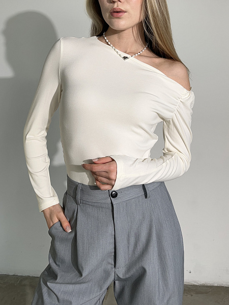 Лонгслив на одно плечо 72459793\751