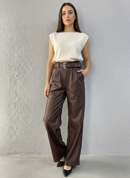 Брюки (искусственная кожа) 72460859\1013