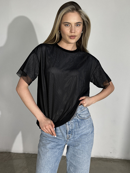 Футболка с сеткой SHOPDAANNA 72459678\10
