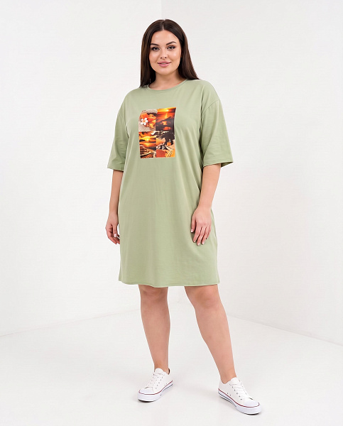 Платье - футболка с принтом SHOPDAANNA 72463564\434