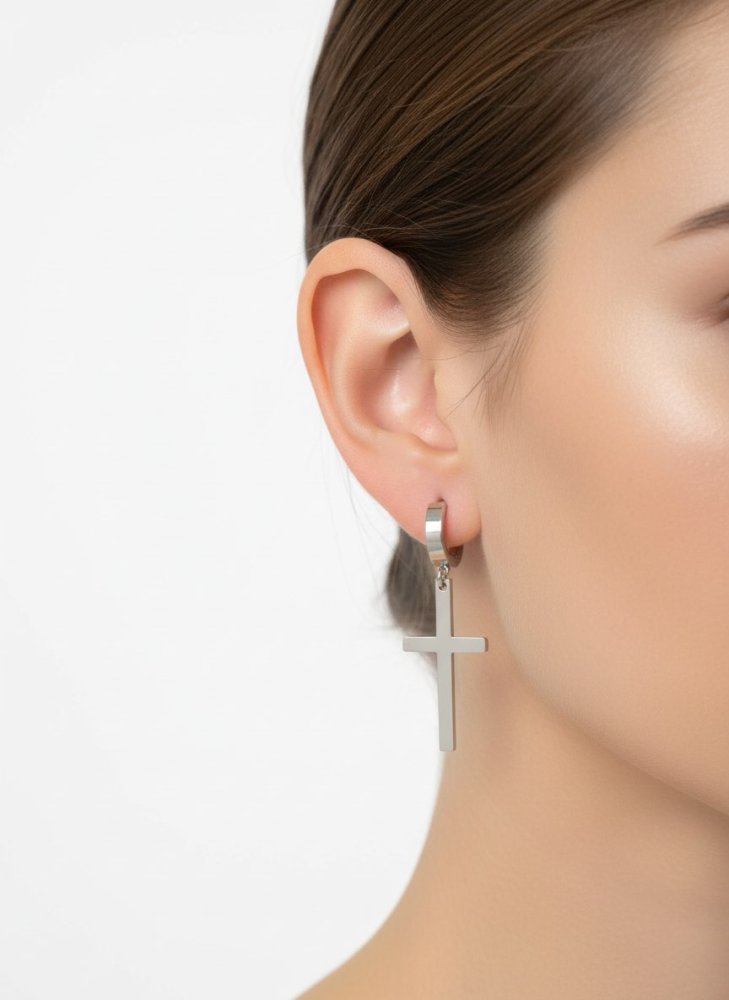 Серьги крестики 72461491\448