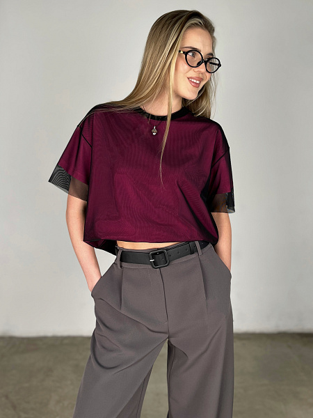 Футболка с сеткой SHOPDAANNA 72459678\1012