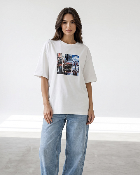 Футболка с принтом SHOPDAANNA 72463398\751