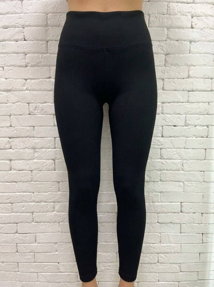 Леггинсы в рубчик утепленные флисом 72460797\15