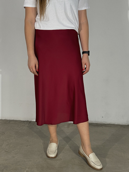 Юбка атласная (миди) 72458013\1025