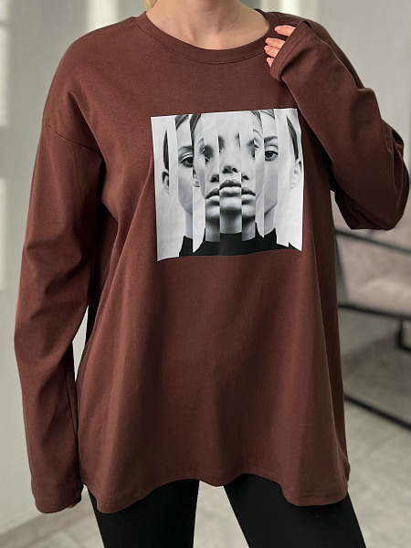 Лонгслив с принтом 72462112\1013