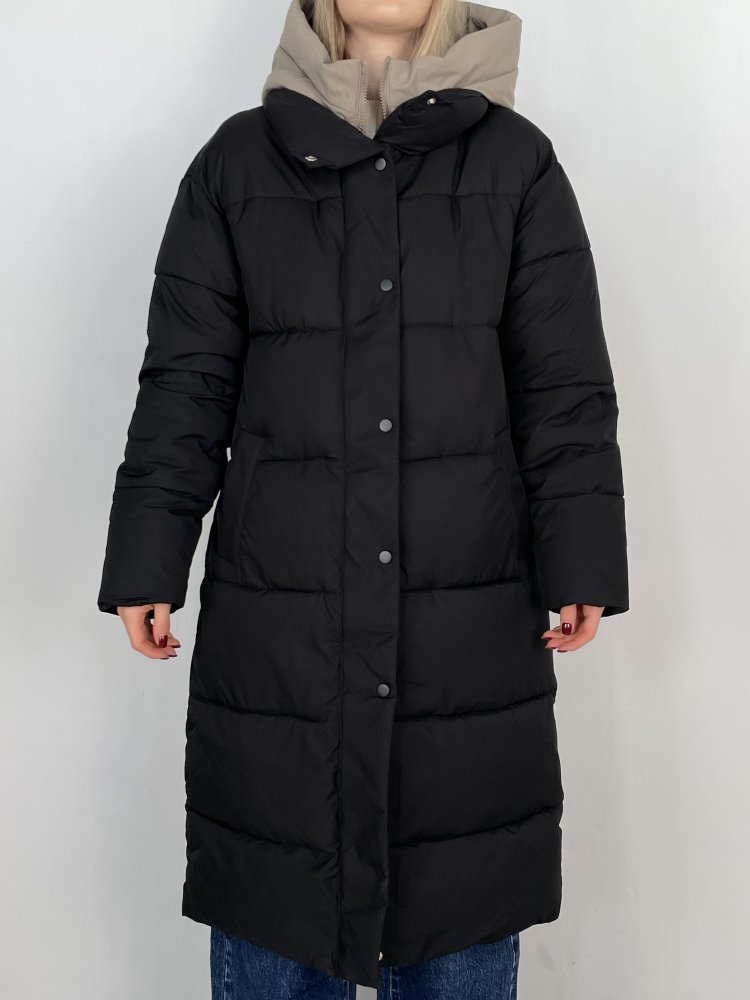 Пуховик удлиненный с капюшоном (зима) 72455725\15