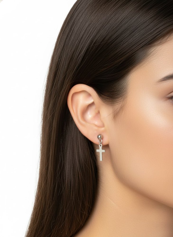 Серьги крестики 72461588\448