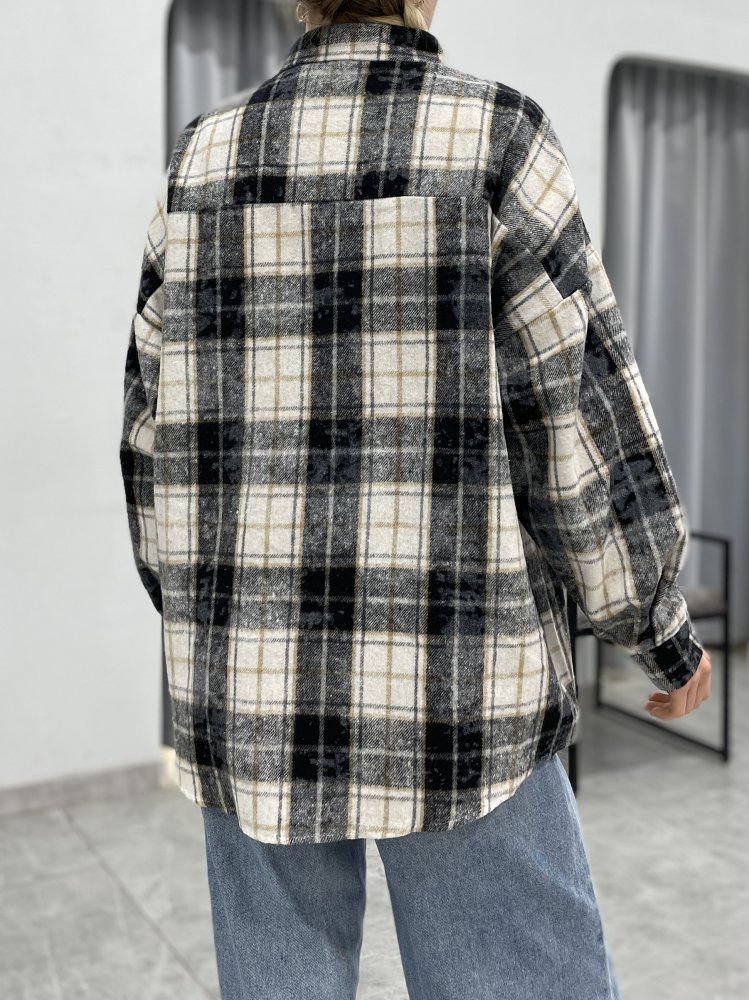 Рубашка винтажная в клетку (хлопок) 72460548\1008