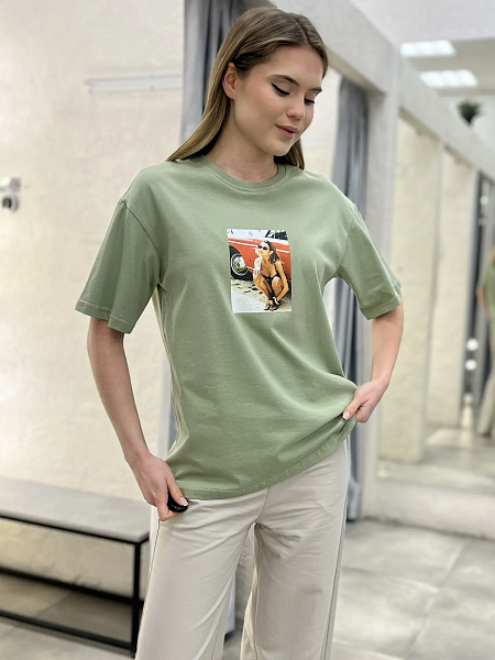 Футболка с принтом SHOPDAANNA 72462869\805