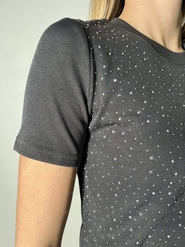 Футболка со стразами SHOPDAANNA 72458462\1008