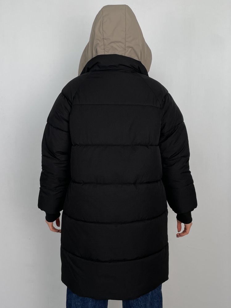 Пуховик удлиненный с капюшоном (зима) 72455726\15