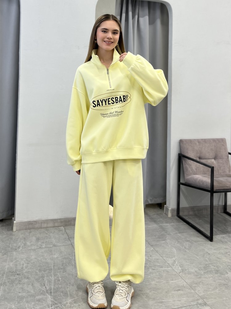 Костюм спортивный с брюками прямого кроя на кулиске 72462289\37